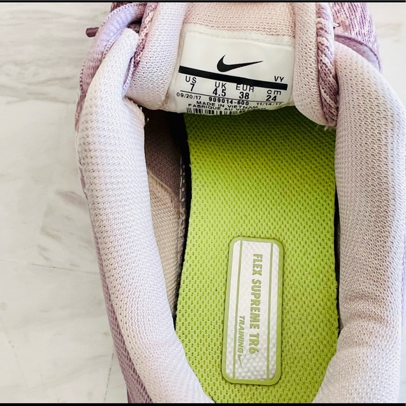 Nike Women's Flex Supreme TR 6 Blush Pink Cross Training Sneaker Tennis Shoes - Picture 8 of 8